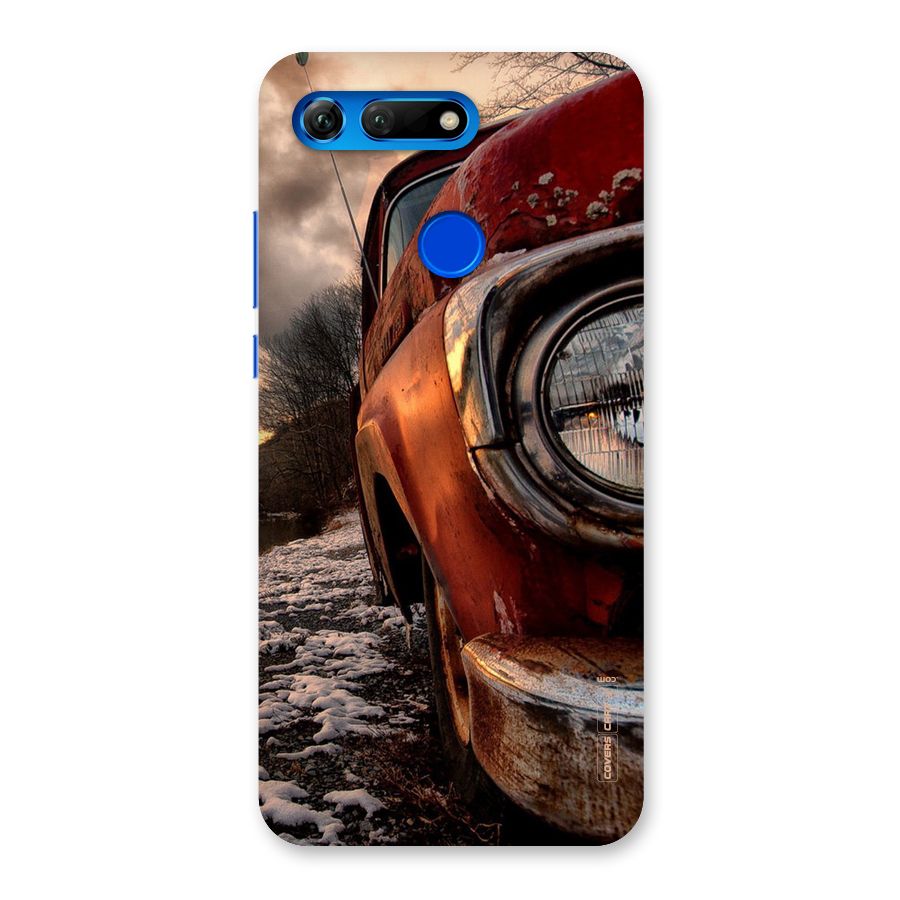 Vintage Car Headlight Back Case for Honor View 20
