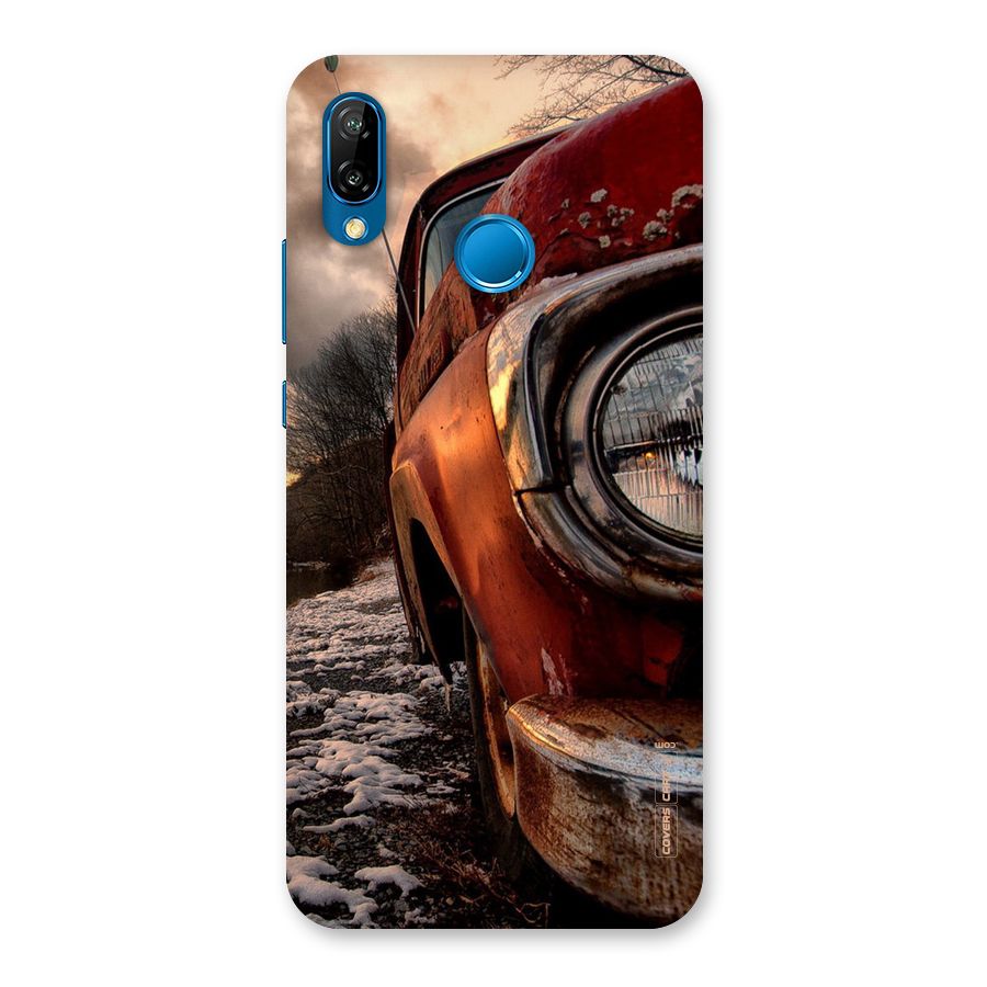 Vintage Car Headlight Back Case for Huawei P20 Lite