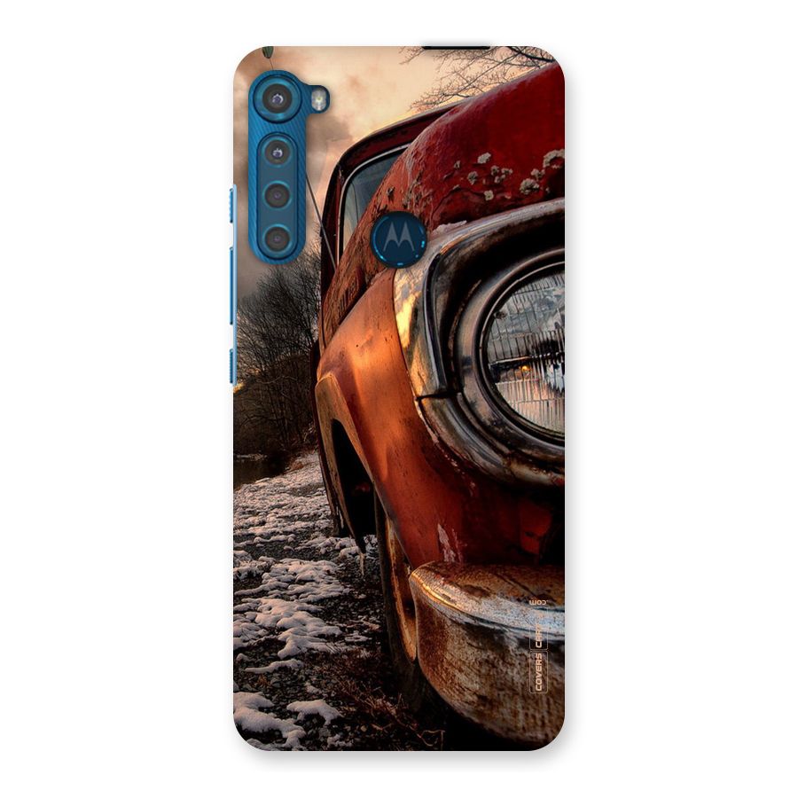 Vintage Car Headlight Back Case for Motorola One Fusion Plus