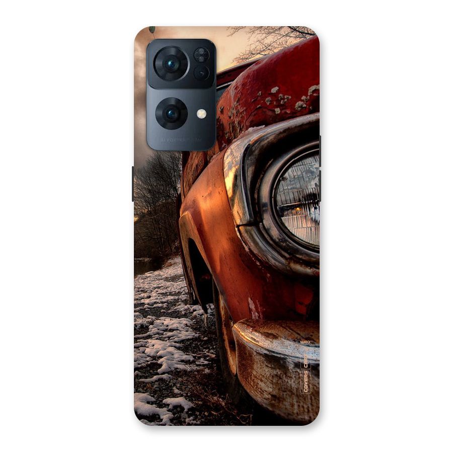 Vintage Car Headlight Back Case for Oppo Reno7 Pro 5G
