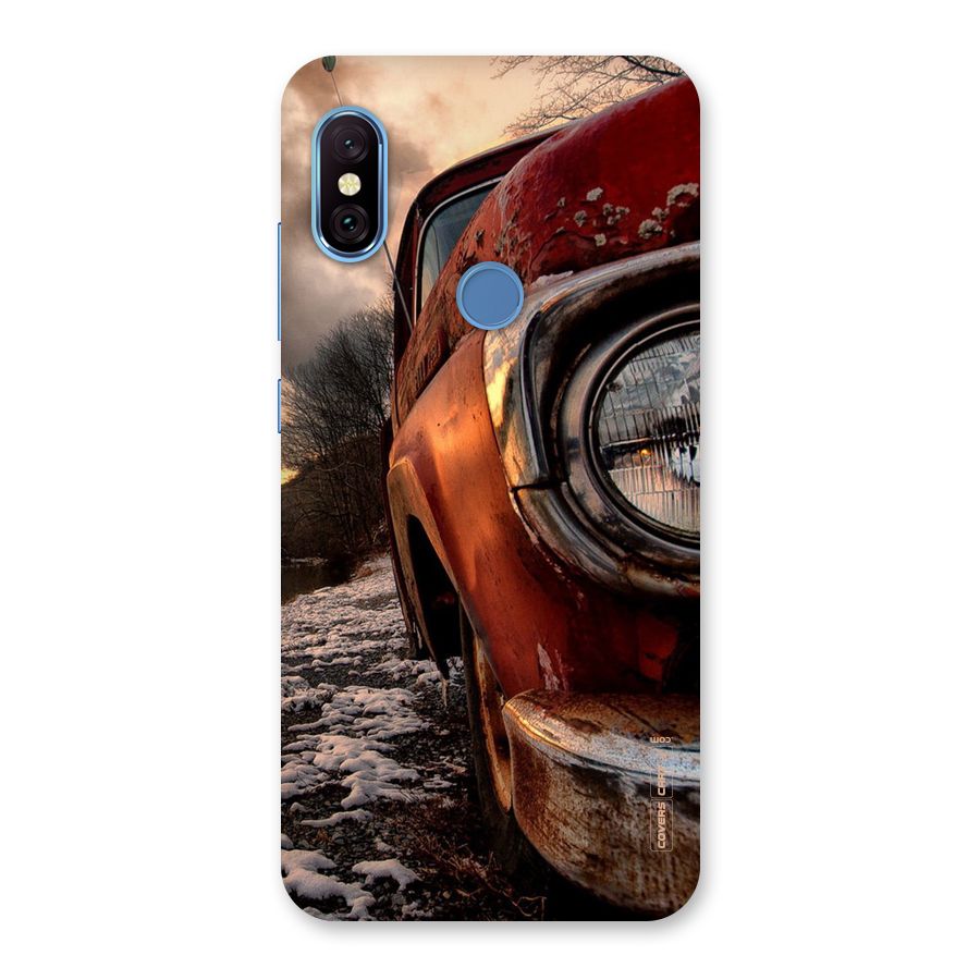 Vintage Car Headlight Back Case for Redmi Note 6 Pro