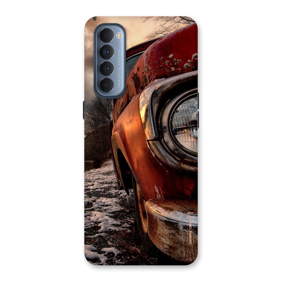 Vintage Car Headlight Back Case for Reno4 Pro
