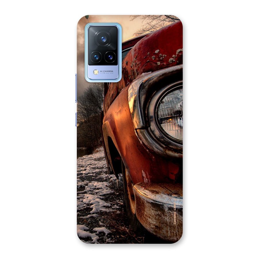 Vintage Car Headlight Back Case for Vivo V21 5G