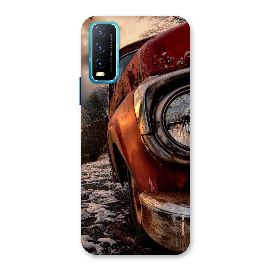 Vintage Car Headlight Back Case for Vivo Y20