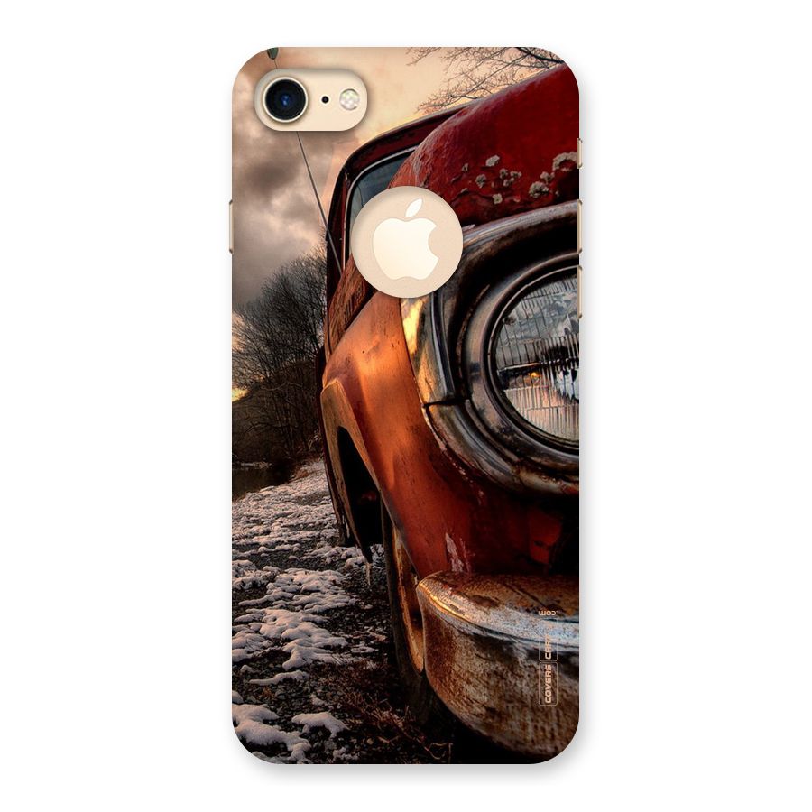 Vintage Car Headlight Back Case for iPhone 7 Logo Cut