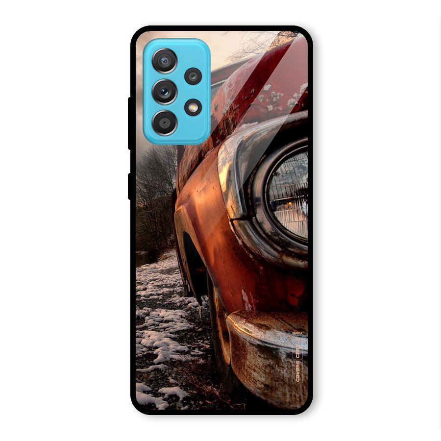Vintage Car Headlight Glass Back Case for Galaxy A52s 5G
