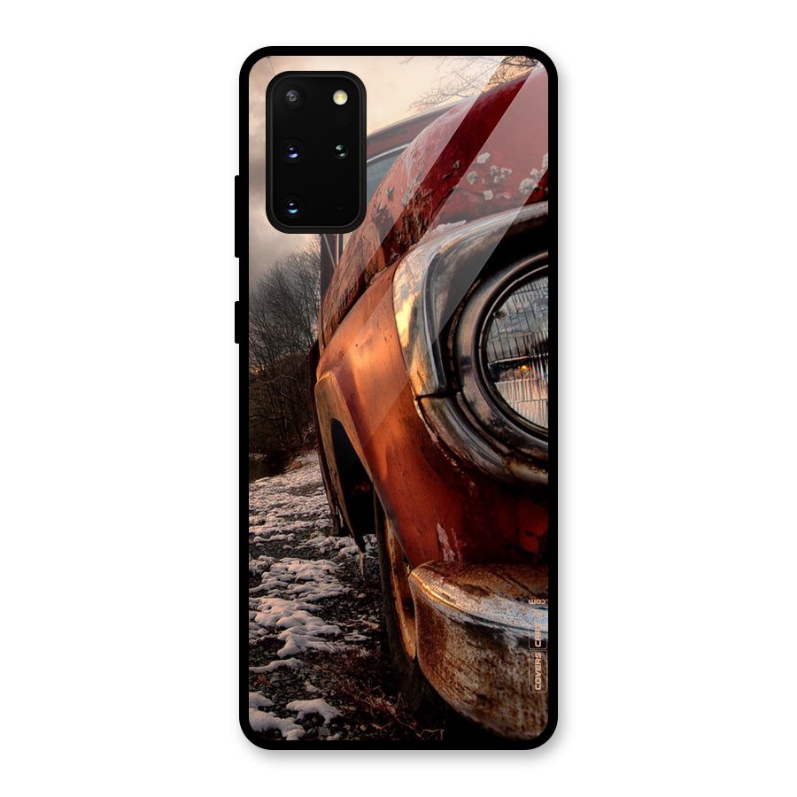 Vintage Car Headlight Glass Back Case for Galaxy S20 Plus