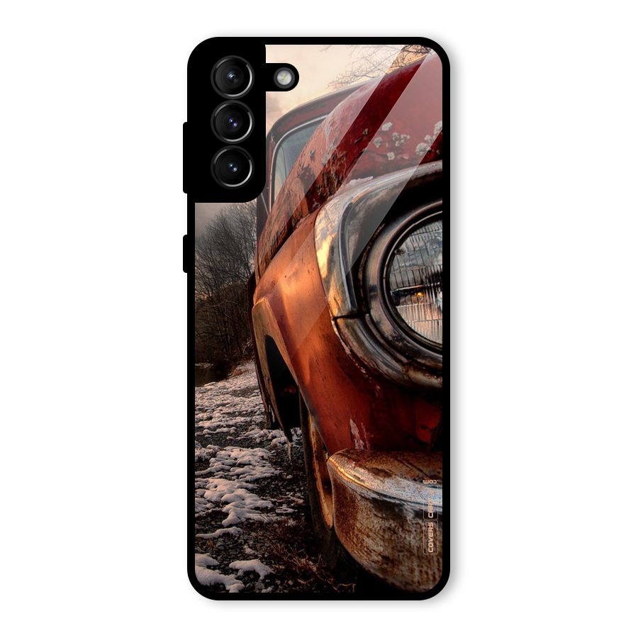 Vintage Car Headlight Glass Back Case for Galaxy S21 Plus