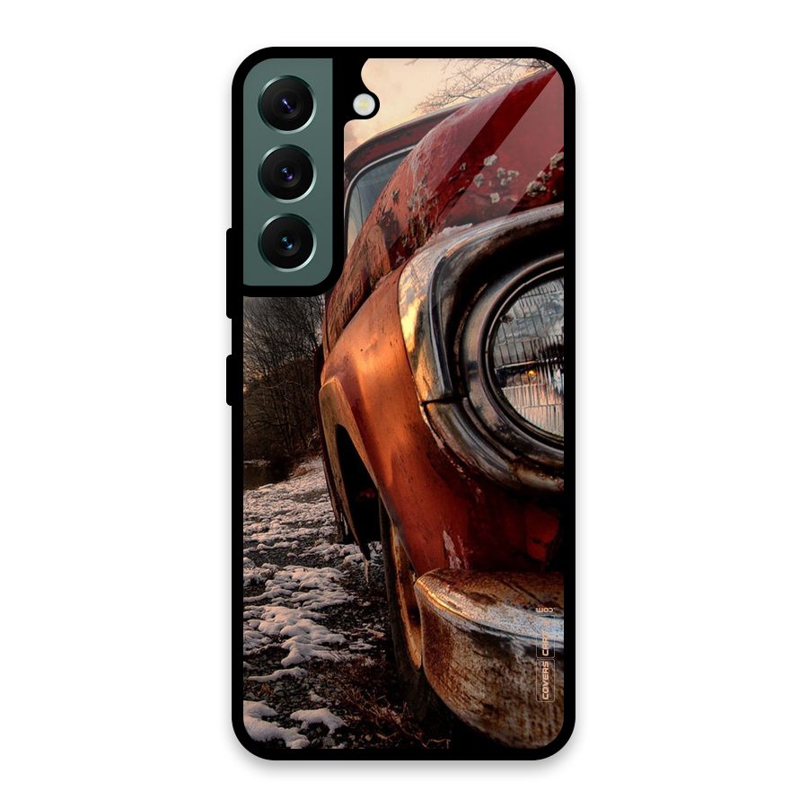 Vintage Car Headlight Glass Back Case for Galaxy S22 5G
