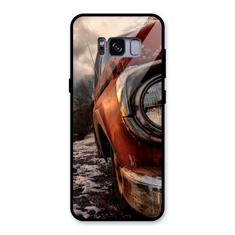 Vintage Car Headlight Glass Back Case for Galaxy S8