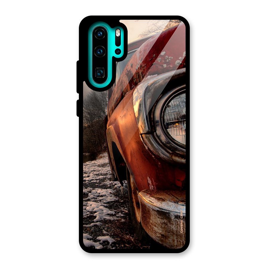 Vintage Car Headlight Glass Back Case for Huawei P30 Pro