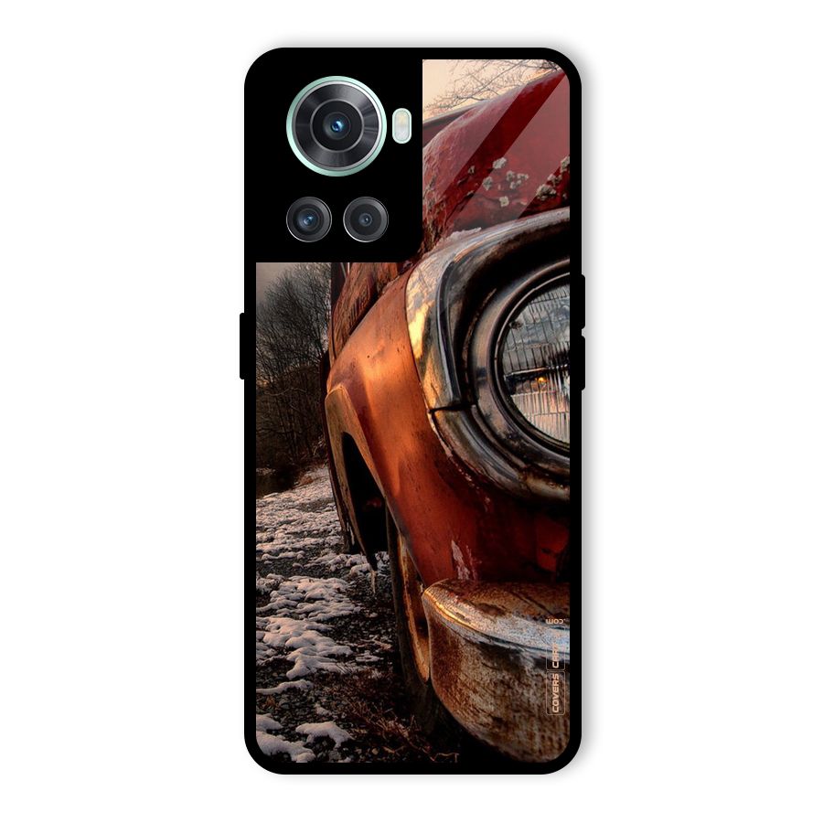 Vintage Car Headlight Glass Back Case for OnePlus 10R