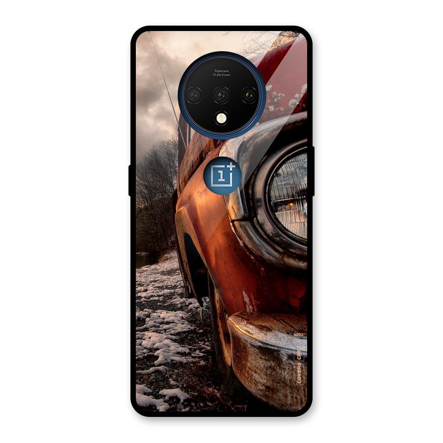 Vintage Car Headlight Glass Back Case for OnePlus 7T