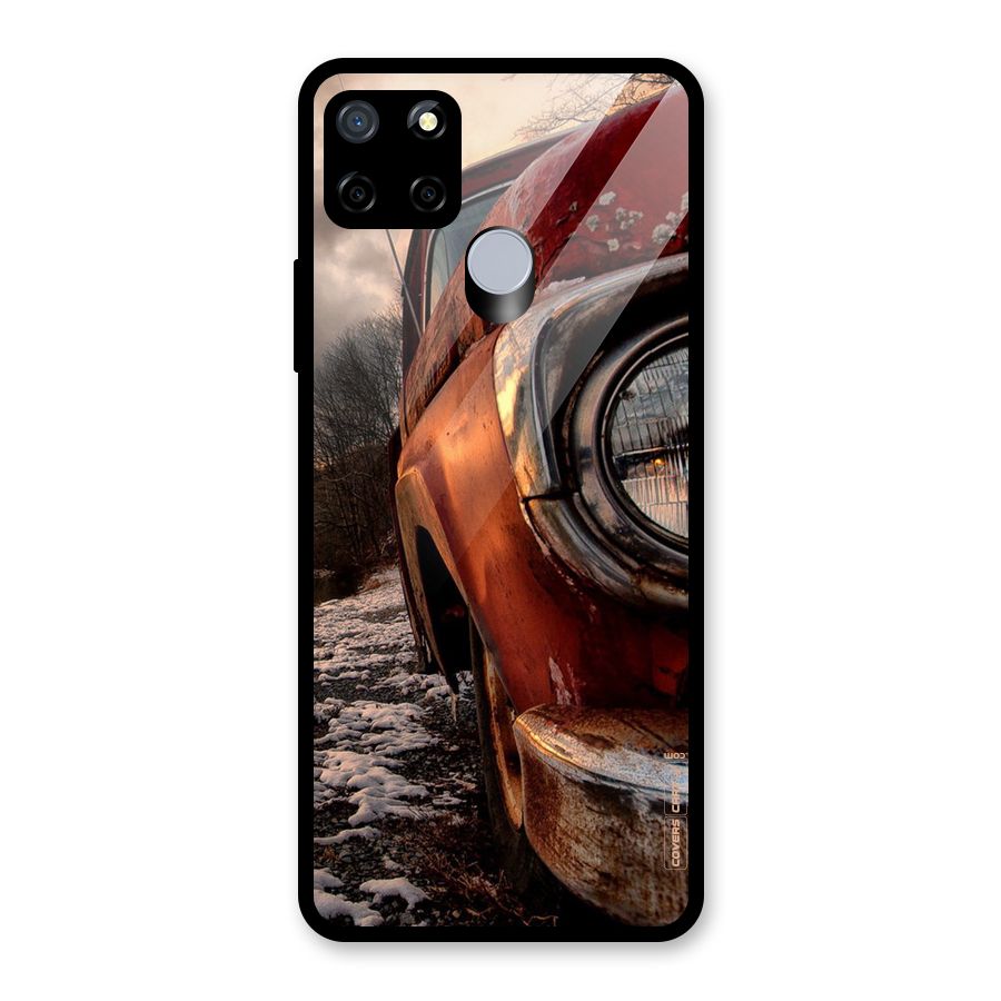 Vintage Car Headlight Glass Back Case for Realme C12