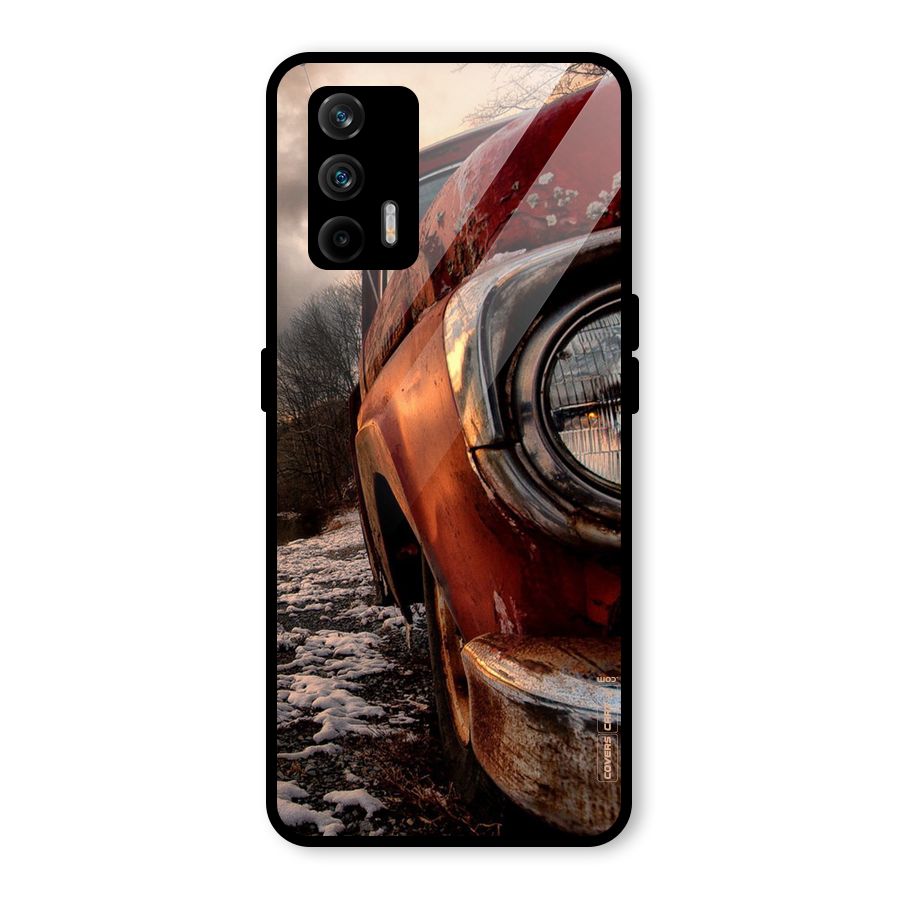 Vintage Car Headlight Glass Back Case for Realme GT 5G
