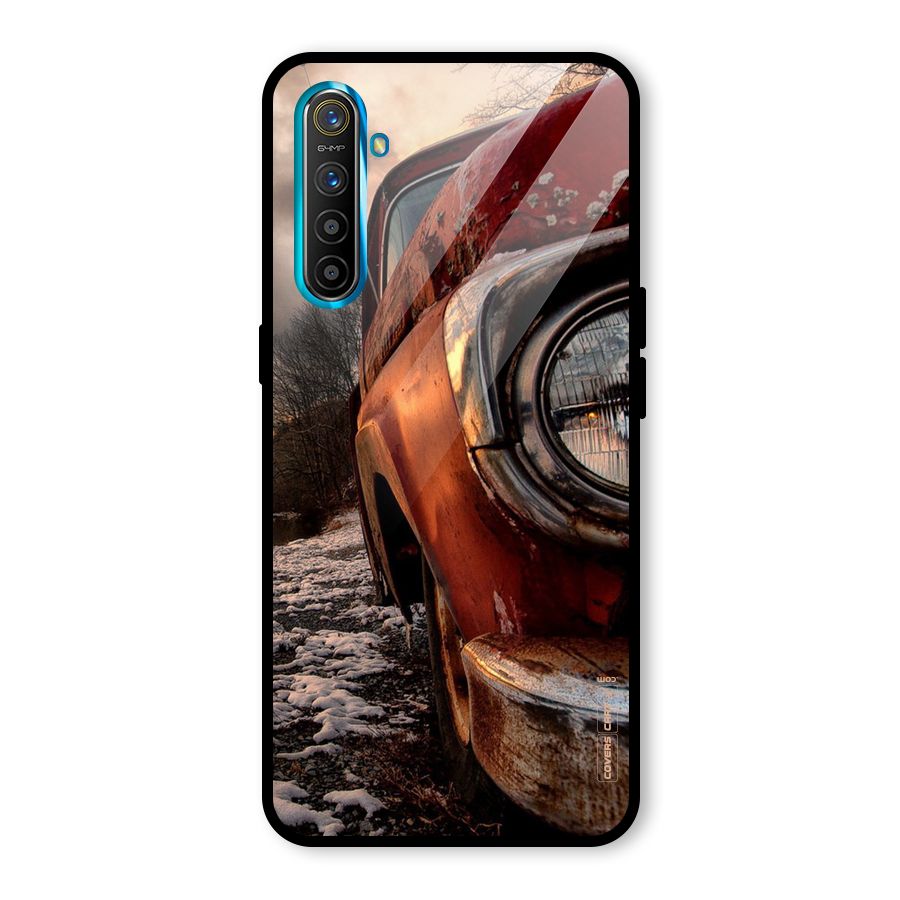 Vintage Car Headlight Glass Back Case for Realme X2