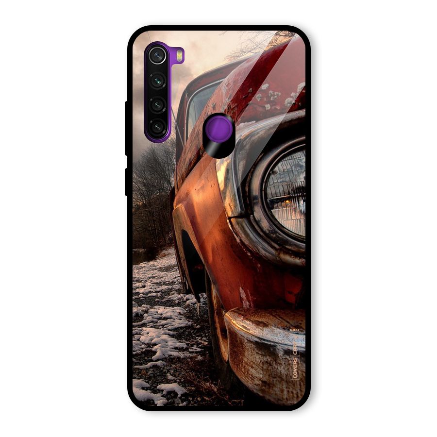 Vintage Car Headlight Glass Back Case for Redmi Note 8