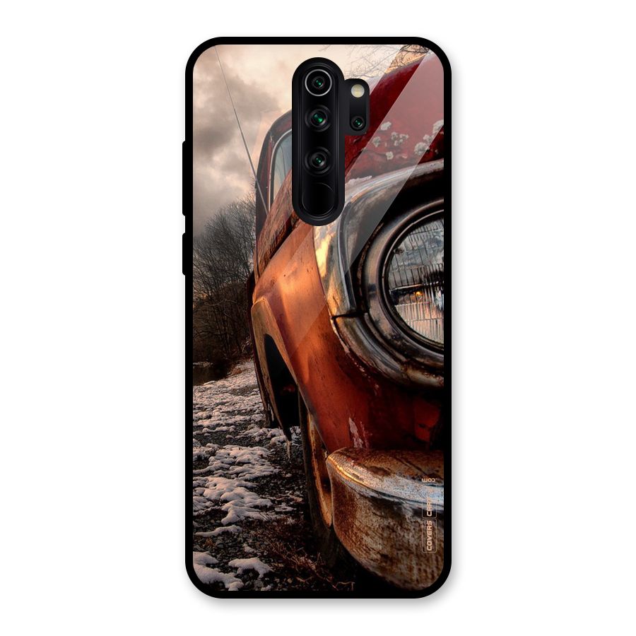 Vintage Car Headlight Glass Back Case for Redmi Note 8 Pro