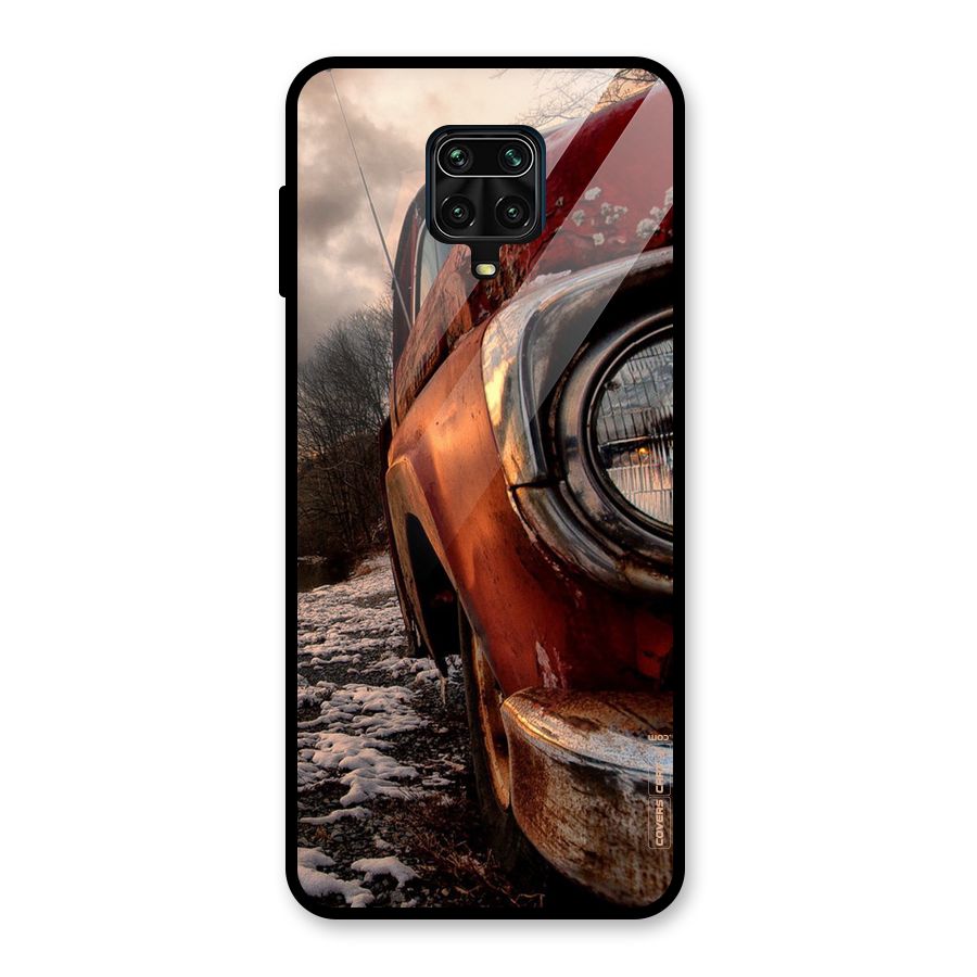 Vintage Car Headlight Glass Back Case for Redmi Note 9 Pro Max