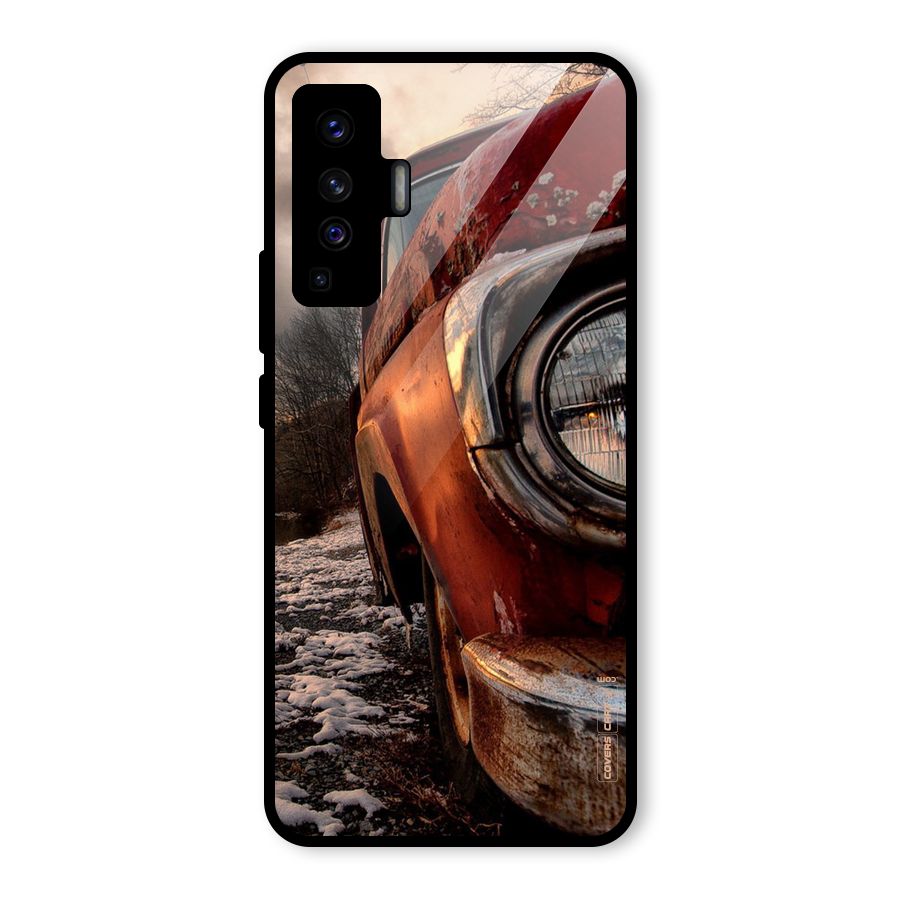 Vintage Car Headlight Glass Back Case for Vivo X50