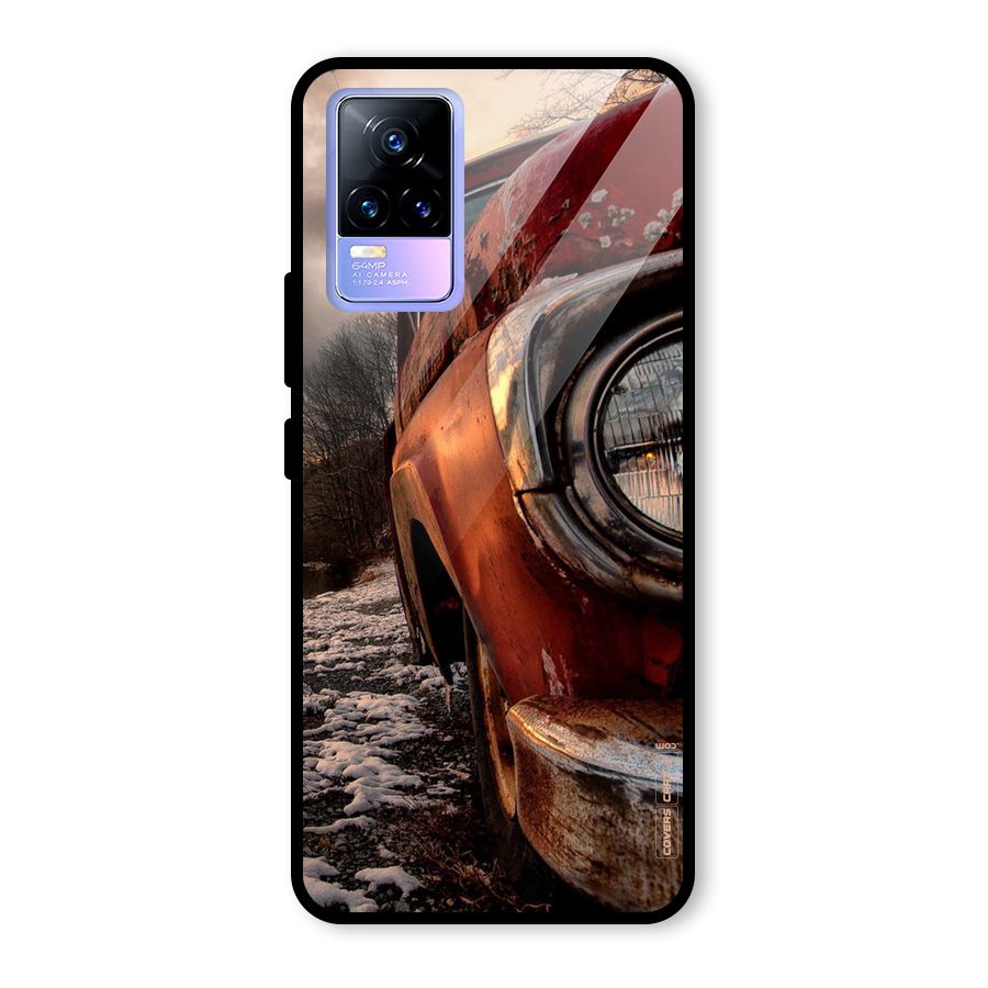 Vintage Car Headlight Glass Back Case for Vivo Y73