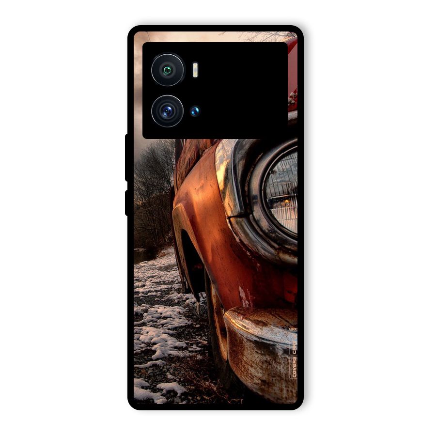 Vintage Car Headlight Glass Back Case for Vivo iQOO 9 Pro