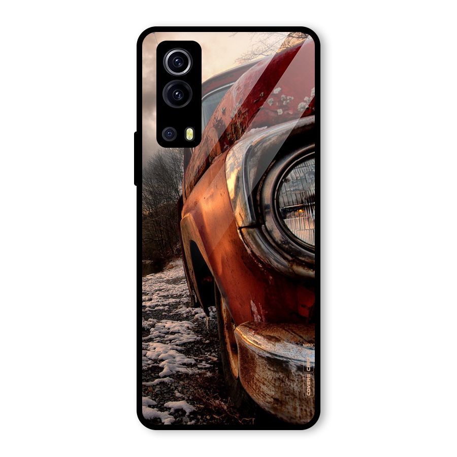 Vintage Car Headlight Glass Back Case for Vivo iQOO Z3