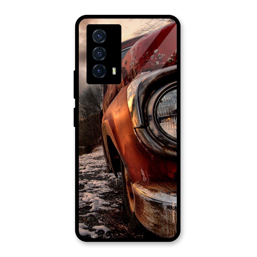 Vintage Car Headlight Glass Back Case for Vivo iQOO Z5