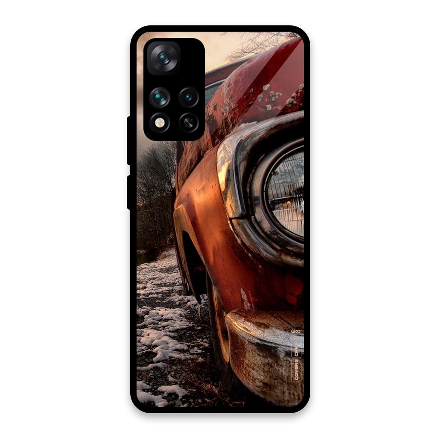 Vintage Car Headlight Glass Back Case for Xiaomi 11i HyperCharge 5G
