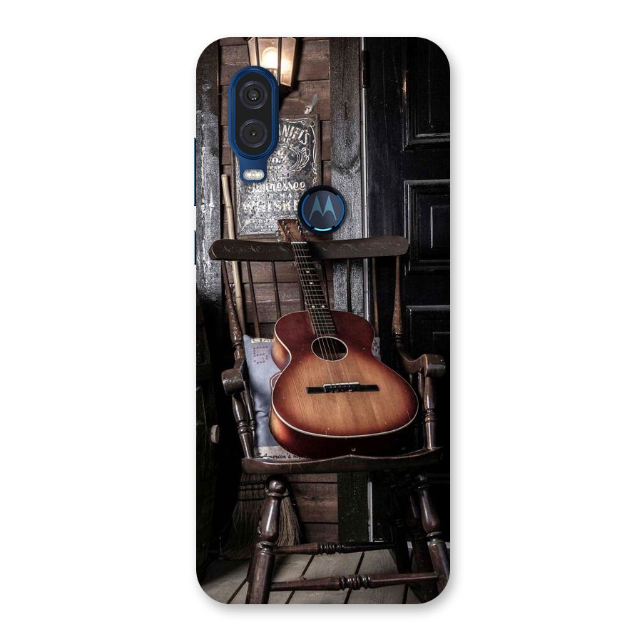 Vintage Chair Guitar Back Case for Motorola One Vision