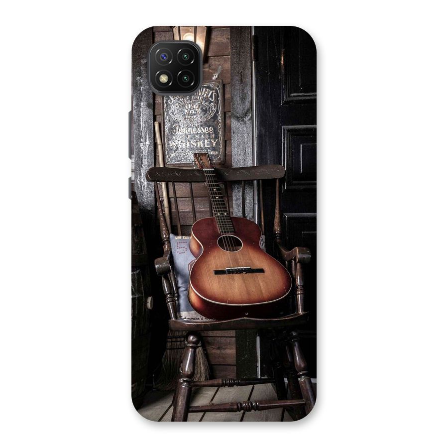 Vintage Chair Guitar Back Case for Poco C3