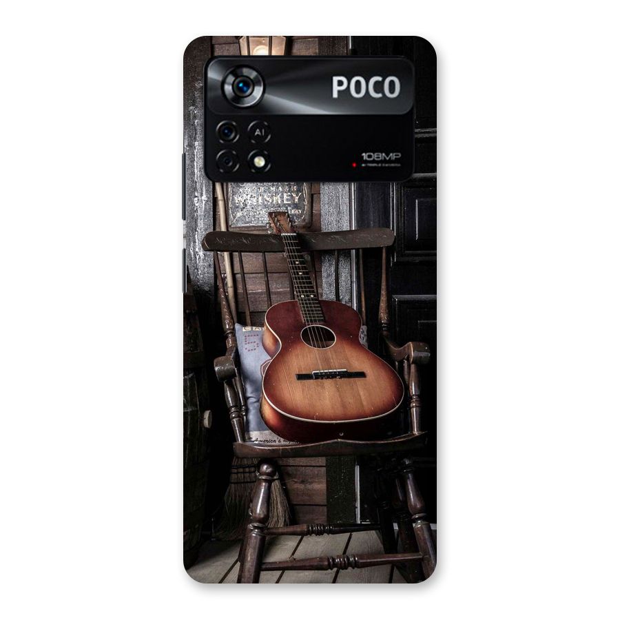 Vintage Chair Guitar Back Case for Poco X4 Pro 5G