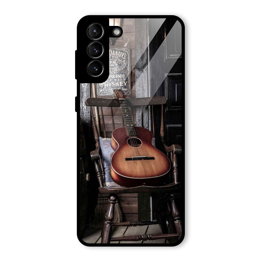 Vintage Chair Guitar Glass Back Case for Galaxy S21 Plus