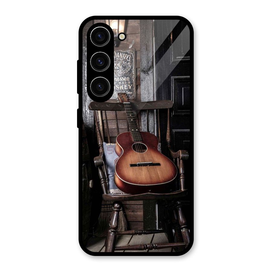 Vintage Chair Guitar Glass Back Case for Galaxy S23