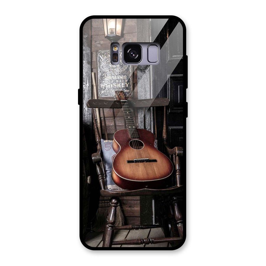 Vintage Chair Guitar Glass Back Case for Galaxy S8
