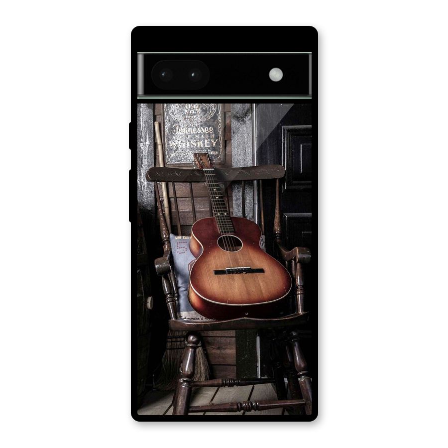 Vintage Chair Guitar Glass Back Case for Google Pixel 6a