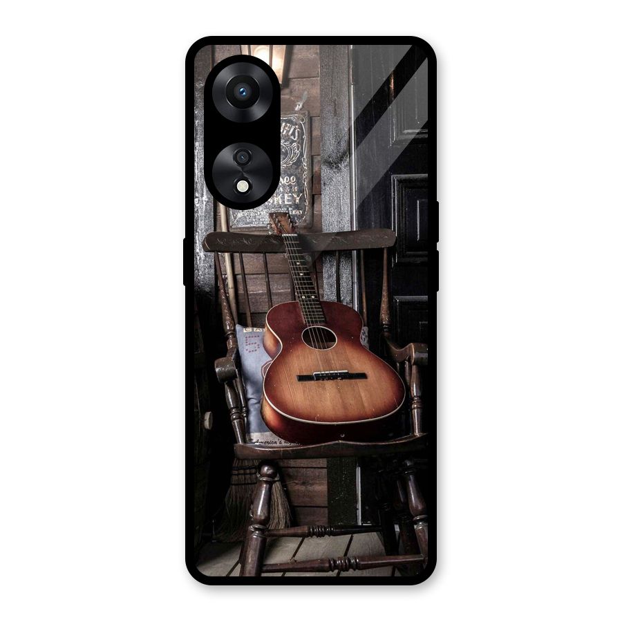 Vintage Chair Guitar Glass Back Case for Oppo A78