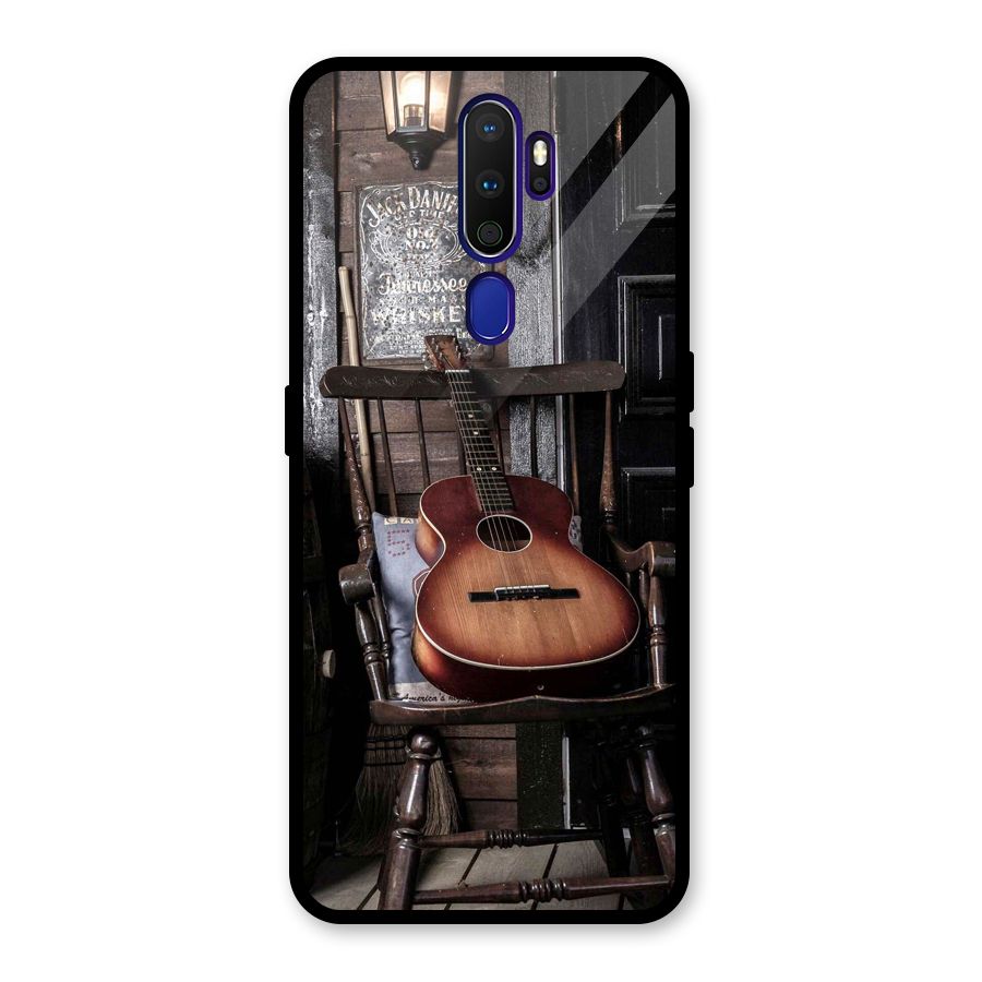 Vintage Chair Guitar Glass Back Case for Oppo A9 (2020)