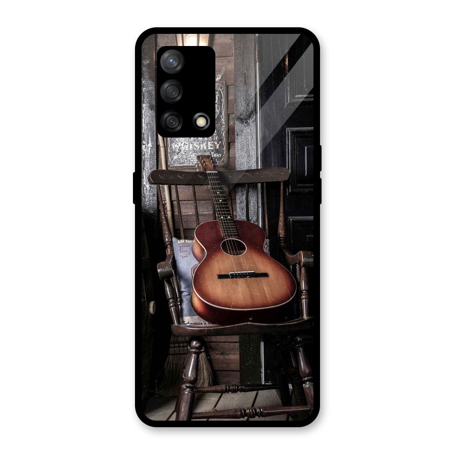 Vintage Chair Guitar Glass Back Case for Oppo F19s