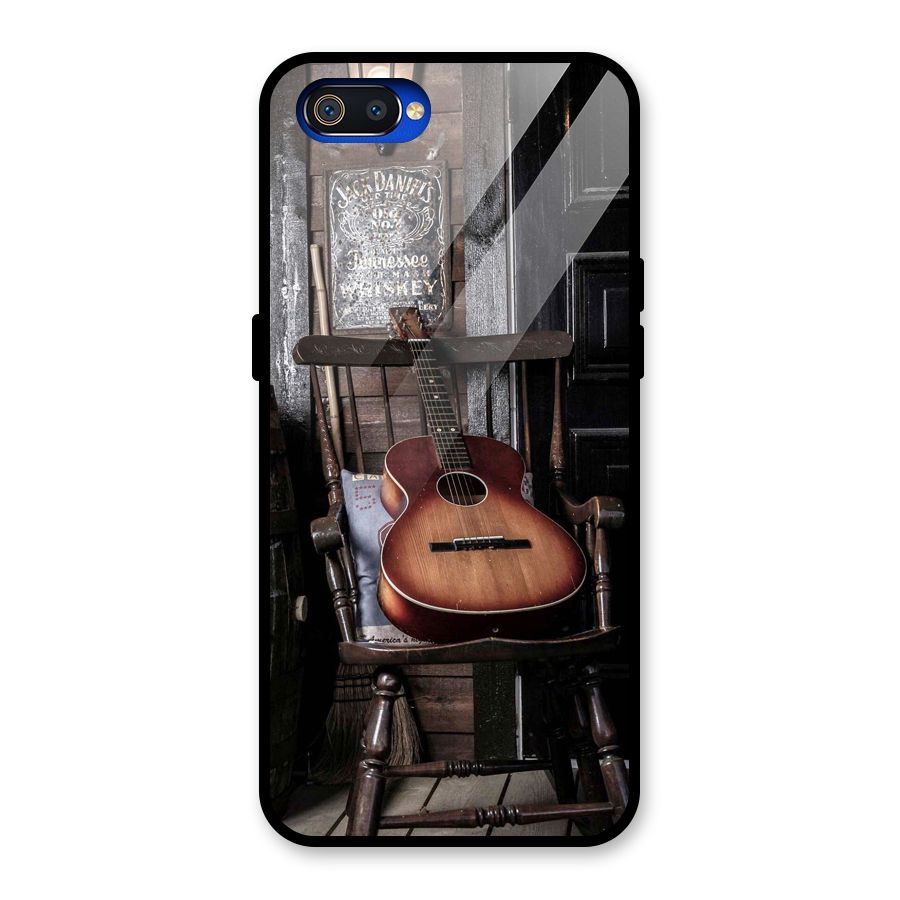 Vintage Chair Guitar Glass Back Case for Realme C2