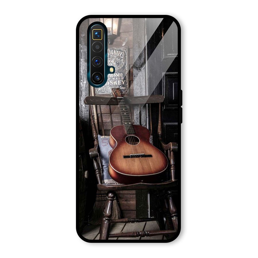 Vintage Chair Guitar Glass Back Case for Realme X3