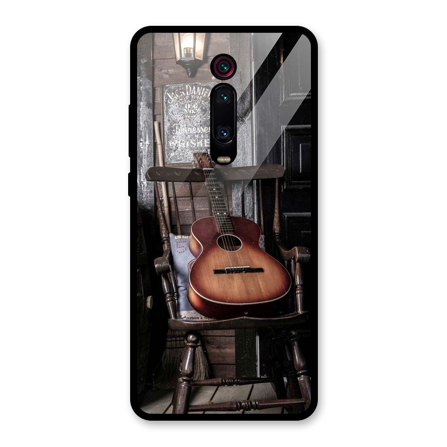 Vintage Chair Guitar Glass Back Case for Redmi K20 Pro