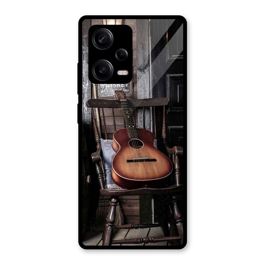 Vintage Chair Guitar Glass Back Case for Redmi Note 12 Pro
