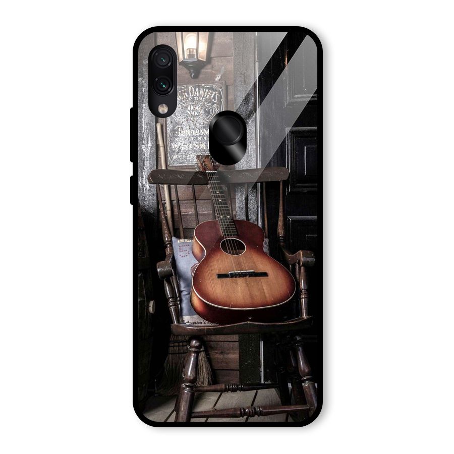 Vintage Chair Guitar Glass Back Case for Redmi Note 7 Pro