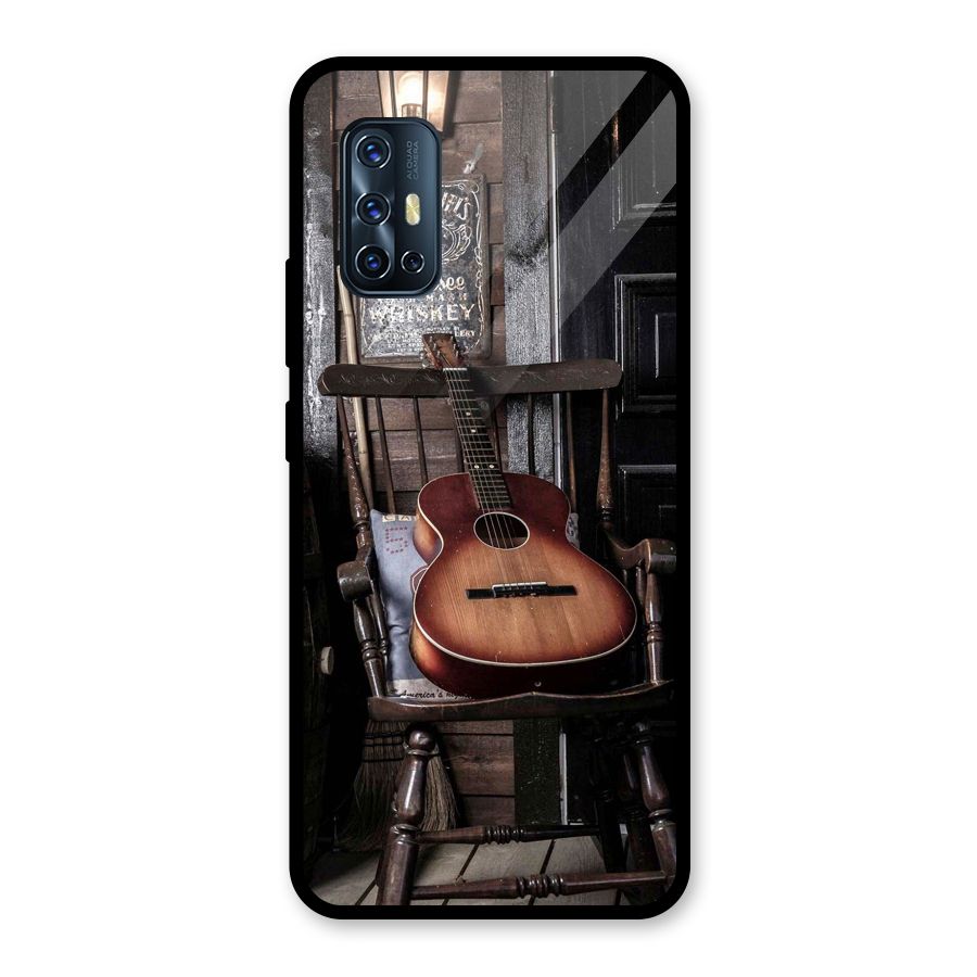Vintage Chair Guitar Glass Back Case for Vivo V17