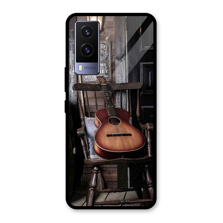 Vintage Chair Guitar Glass Back Case for Vivo V21e 5G