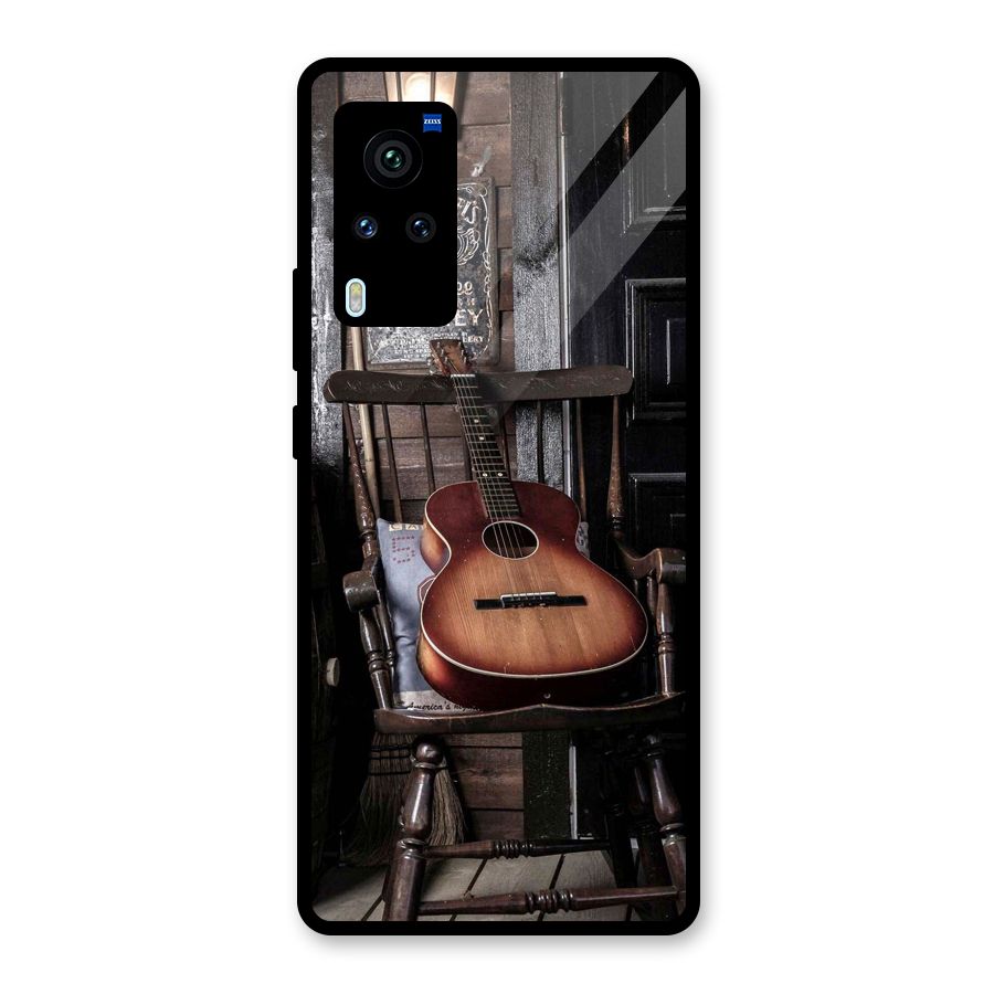 Vintage Chair Guitar Glass Back Case for Vivo X60 Pro