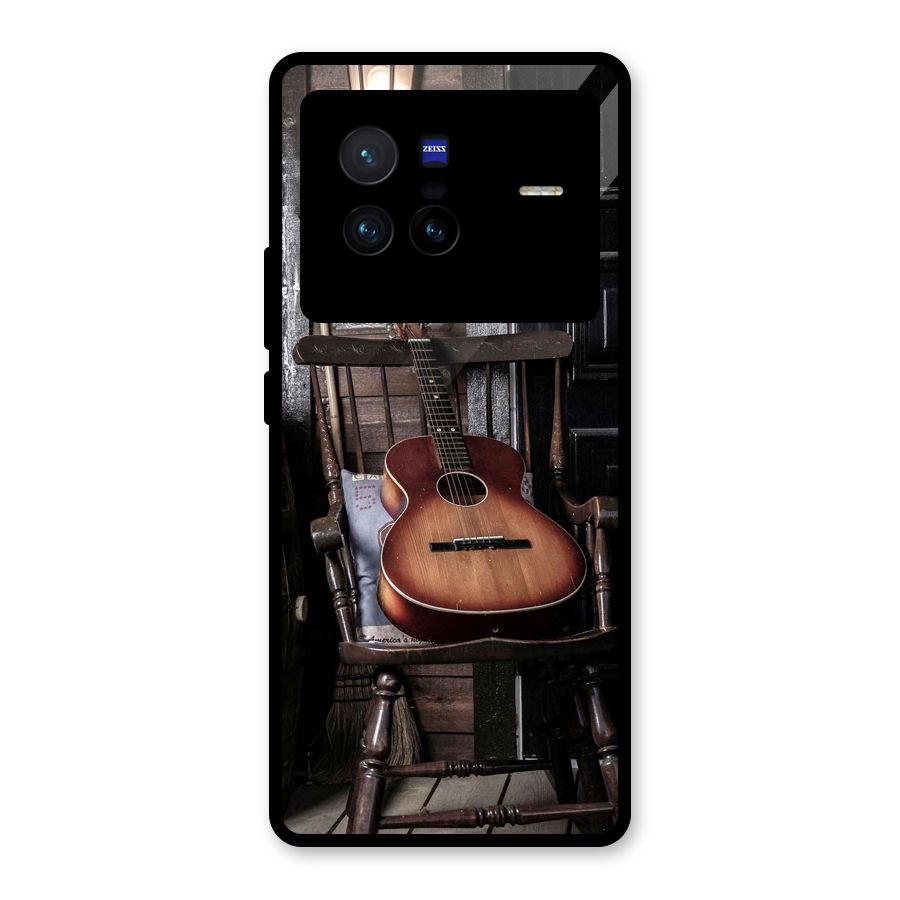 Vintage Chair Guitar Glass Back Case for Vivo X80