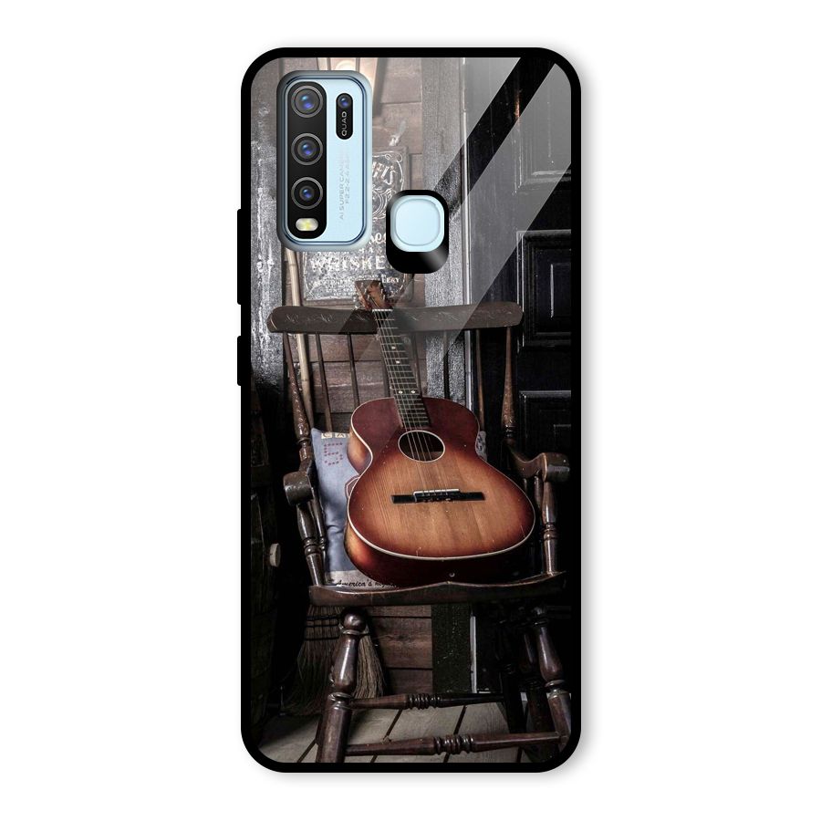 Vintage Chair Guitar Glass Back Case for Vivo Y30