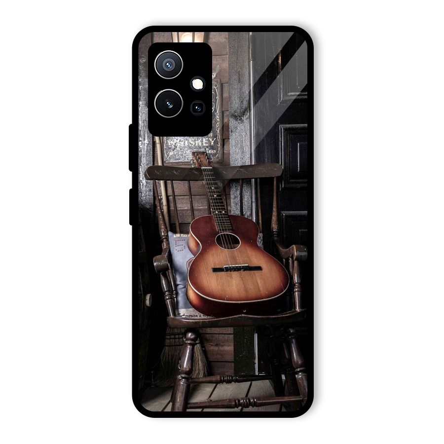 Vintage Chair Guitar Glass Back Case for Vivo Y75 5G